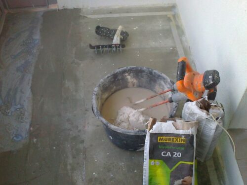 Příprava vylití nivelitem